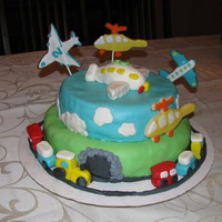 Planes, Trains & Helicopters 2Nd B-Day Cake my daughter picked the theme, cake central users provided me with some great cake designs and advice to help me create mine. My first time...