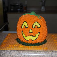 Halloween Birthday Used Wilton's jack-o-lantern pan. Buttercream stars all over.