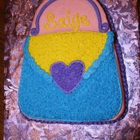 Purse Cake This was the "smash" cake for my god-daughter's first birthday.