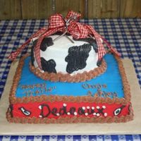Couples Western Wedding Shower Wedding is western themed. All is buttercream. Not real happy with the bandanna but I'm working on it