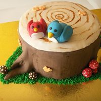Tree Stump Cake Everything is edible...i had so much fun making this!