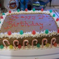 Christmas Time 2Nd Birthday Cake My daughter is a Christmas baby. My other children decided she should have a Christmas cake for her birthday. This is the design all 6 of...