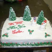 Christmas Snowman Cake 