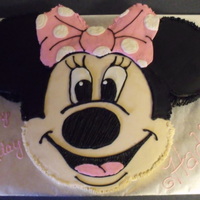 Minnie Mouse Cake Thanks for looking! This was for a friends son. Carved 3 round cakes into shape