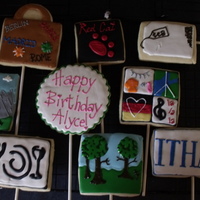 Birthday Cookie Bouquets Thanks for looking! Cookies for a cousins friend. Vanilla Butter cookies with glaze icing!