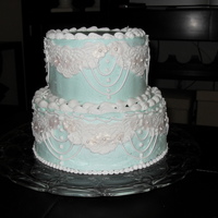 Robins Egg Blue With Lace Detail & Stringwork 