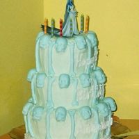 Corpse Bride Birthday Cake For my daughter's seventh birthday movie party. Taken from the wedding cake in the movie, but I put Emily only since it was a birthday...