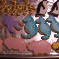 Random Animal Cookies My latest order. The customer chose an odd assortment of animals. This just happened to be one of the trays as it was drying. My apologies...