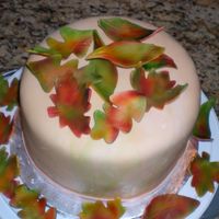 Fall Leaves Marbled MMF with airbrushed leaves