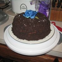 Chocolate Black-Out Cake it's kind of an ugly-duckling cake, but it tastes yummy. so never judge a cake by it's appearance :)