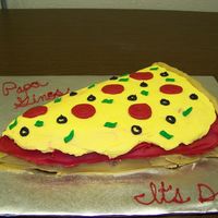 Pizza Party Cake Inspired by KathysCC cake in the gallery. Used the metallic green tree pan. All buttercream.