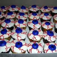 Eyeball Cupcakes Got the idea for these from the article here on CC. Both yellow and chocolate cupcakes iced with BC