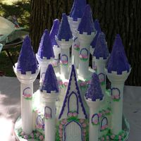 Purple Castle I made this for my friend's daughters 3rd birthday. Just the Wilton Castle kit. I made the flowers in advance using RI instead of...