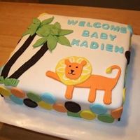 King Of The Jungle Baby Shower All fondant, made to match the theme.