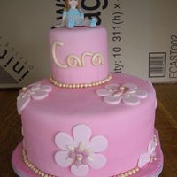 Cara's Turning 4 Told the cake should be : very pink, with birthday girl on top, in ballet oufit. Hope she likes it