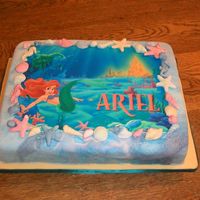 Ariel Slab Cake This was my first picture cake, and regardless of all the tips here, I had a heck of a job removing the picture from the backing. Never...