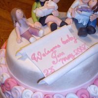 Christening Cake My first Christening cake, to be delivered tomorrow :) Too many mistakes to mention, and you can tell I didn't have an overall plan,...