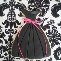 Little Black Dress This is a practice run for the favors for my upcoming little black dress party. NFSC covered in fondant. Had problems with the fondant...