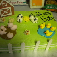 Barnyard Baby Shower barnyard baby shower cake...all animals made from mmf