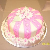 Chris's Cake This is a last minute cake that a friend of mine asked for, for her sister-in law. Due to the floresent lights you can't really see...