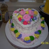 Jen's 21St Birthday My daughter loves flowers so there couldn't be enough flowers on this cake.