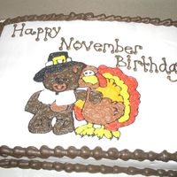 November Birthdays Picture done with piping gel and then filled in. Made this for my mom's co-workers.