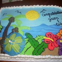Luau Thanks gmcakes for allowing me to use your design. I'm very pleased with how this cake turned out!