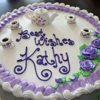 Tea Party Themed Bridal Shower Cake This will be the only cake photo I post. I am posting a simple one that will not be up on my website (because this is all the customer...