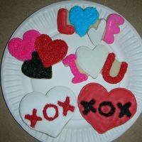 Valentine's Day Cookies NFSC with Antonia's Royal Icing. Sugar sprinkles