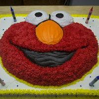 Elmo Birthday Cake This was the cake I made for my son when he turned 2 :) All the kids had bright red mouths by the end of the day! LOL