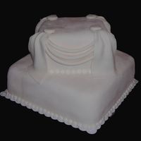 Drape Wedding Cake I was doing a "mock" wedding reception for a youth activity, and I needed a wedding cake, so I came up with this idea. I used a...