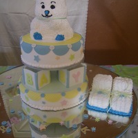 Bear For Baby Buttercream with fondant accents