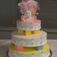 Adrienne Shower Cake 3 tier cake...baby shower cake.