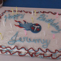 Tn Titans Buttercream with fondant decoratons.