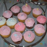 Megans Baby Shower white and chocolate cupcake all butercream