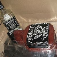 Jack Daniel's Party Hard Chocolate buttercream with chocolate whipped cream and chocolate cake.
