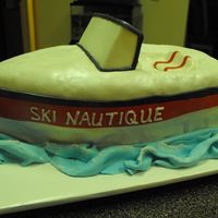 Ski Boat Grooms Cake 
