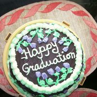 Friend's Graduation Cake My friend and i graduated this past March and I decided to give her a cake for her graduation. It's a chocolate chiffon cake with...