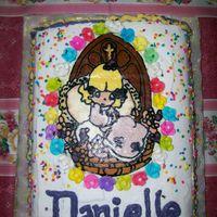 God Daughter's Baptism I made this cake for my god daughter's baptism... I had a few mistakes with the FBCT but hid them by having flowers surrounding the...