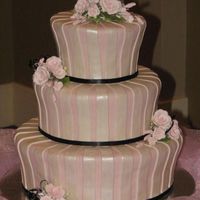 Pink, Black & White Wedding Pink, black & white wedding cake. Used 6"&7" for top, 9"&10" for middle and 12"&13" for...