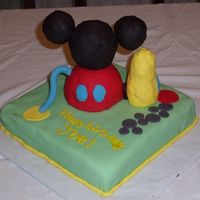 Mickey Mouse Clubhouse Birthday Cake This cake was for my DS's 5th birthday. The base is a 10" square WASC/funfetti with chocolate BC under the fondant. The clubhouse...