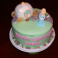 Cinderella's Coach - Sarah's 3Rd Birthday This was my DD's 3rd bday cake (our 1st princess cake!). It's a 12" WBSC with marshmallowfilling covered in fondant....