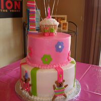 1St Birthday I think this cake is my favorite. This was done for a good friends daughter's 1st birthday. It matched the birthday theme.