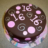 Sweet 16 Cake I made for my cousin as a surprise for her 16th bday.