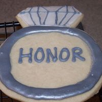 Engagement Cookies I made these cookies for a friend that is getting married. There are 5 and they say Love, honor, respect, I Do and Cherish. NFSC with...