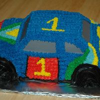 Birthday Boy Is #1 I decorated this cake at 2AM the night before my son's 1st birthday party. Yikes. It was fun, though.