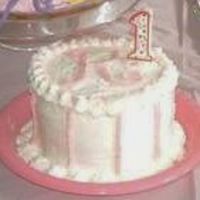 Babys First Birthday Cake This was the cake that my one year old got all to herself! She definetly dove right in! It is a buttercream creation.