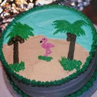 Pink Flamingo I also made this one for my daughters hula themed b-day party