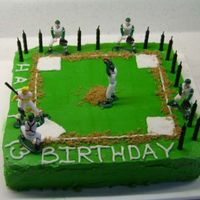 Ty's 13Th Birthday Buttercream with Wilton basball figures. This was from the Wilton website. I really struggled with the square. It was the first time I...