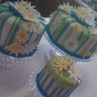 Sweet Sixteen Cakes MMF decorations except for border done in butter cream. I am really happy with these. Birthday girl and her mom were thrilled and I had fun...